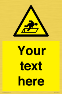 Custom Warning Hatch Sign